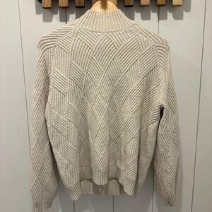 Cyrus Cream Textured Turtleneck Sweater